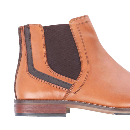 Tan - Pack Shot - Dune London Mens Chappy Casual Chelsea Boots