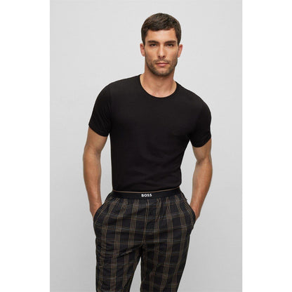 Black-Navy-Charcoal Grey - Back - Boss Mens Logo T-Shirt (Pack of 3)