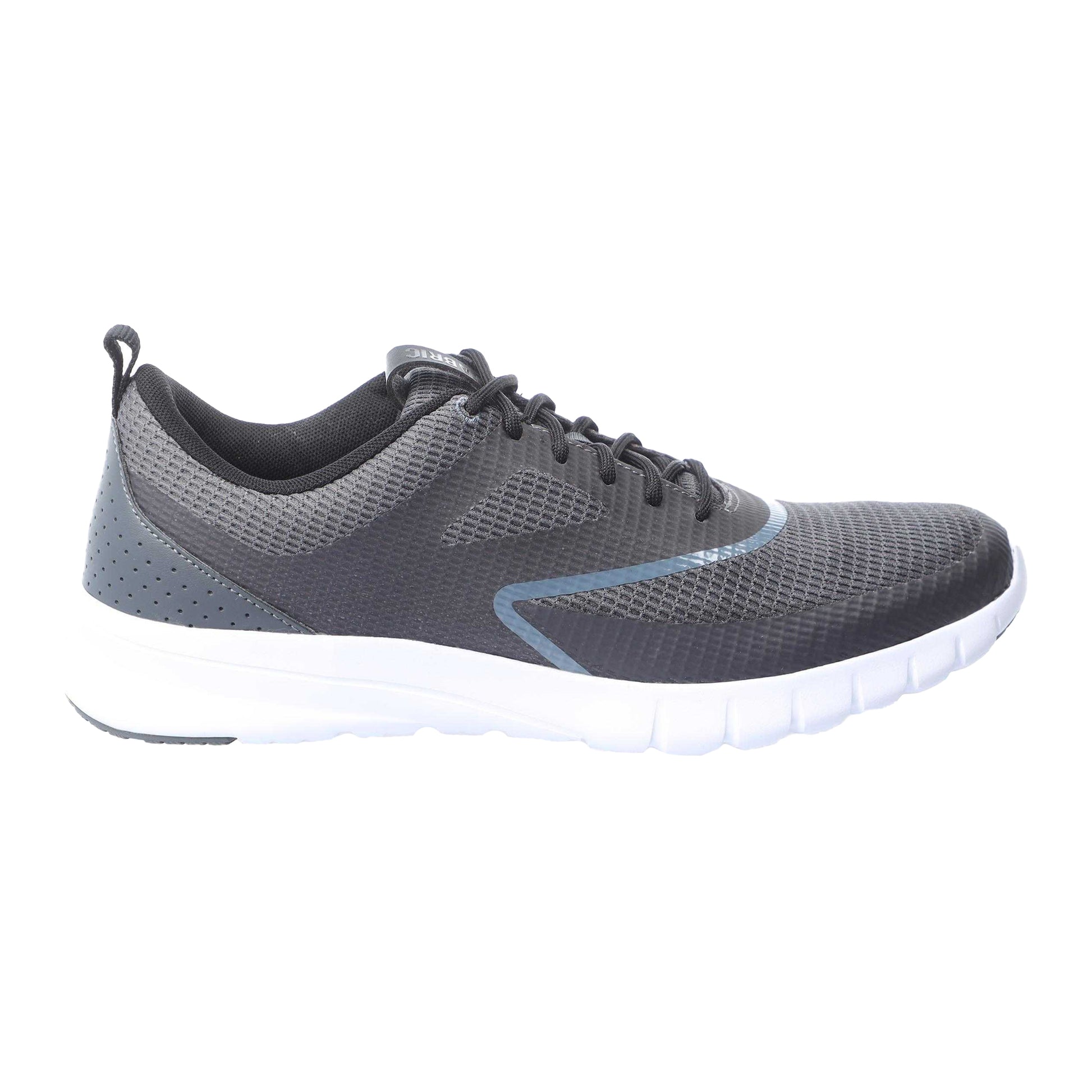 Grey - Side - Fabric Mens Draco Plain Shoes