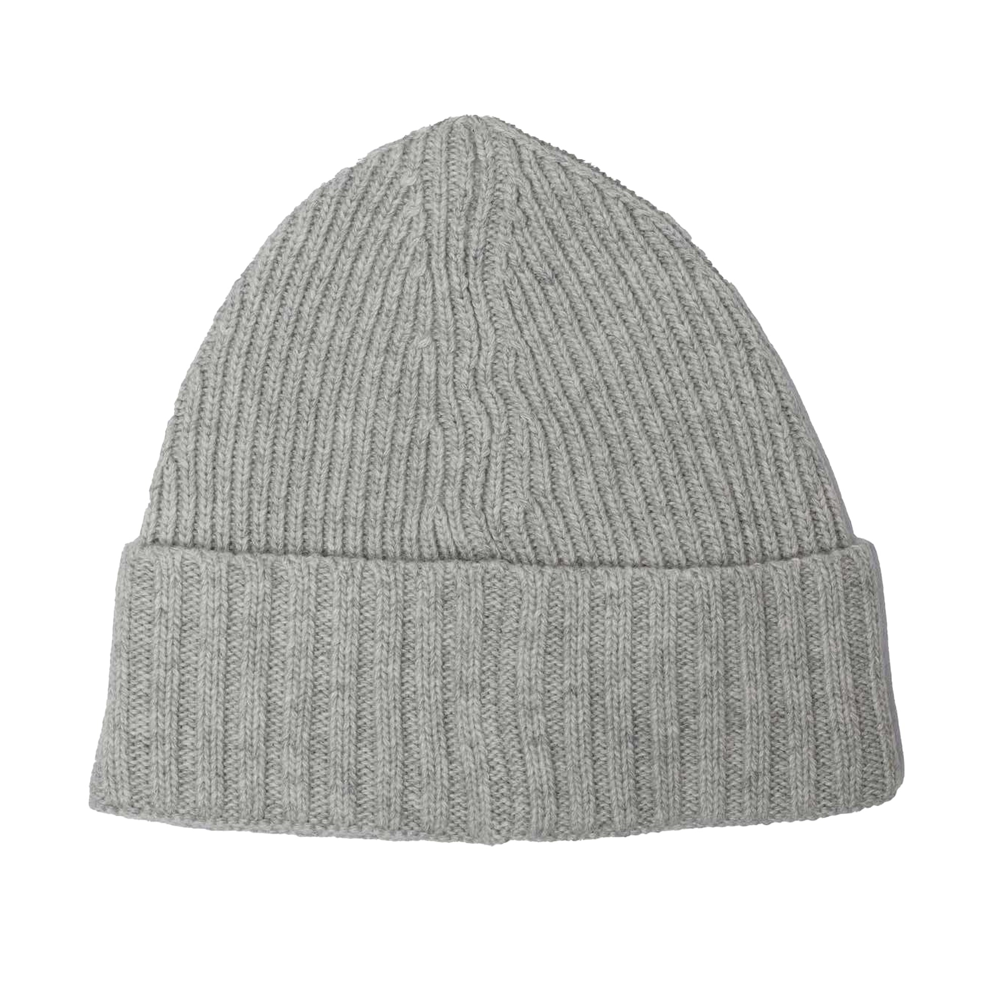 Grey - Back - Stone Island Childrens-Kids Compass Rib Knit Beanie