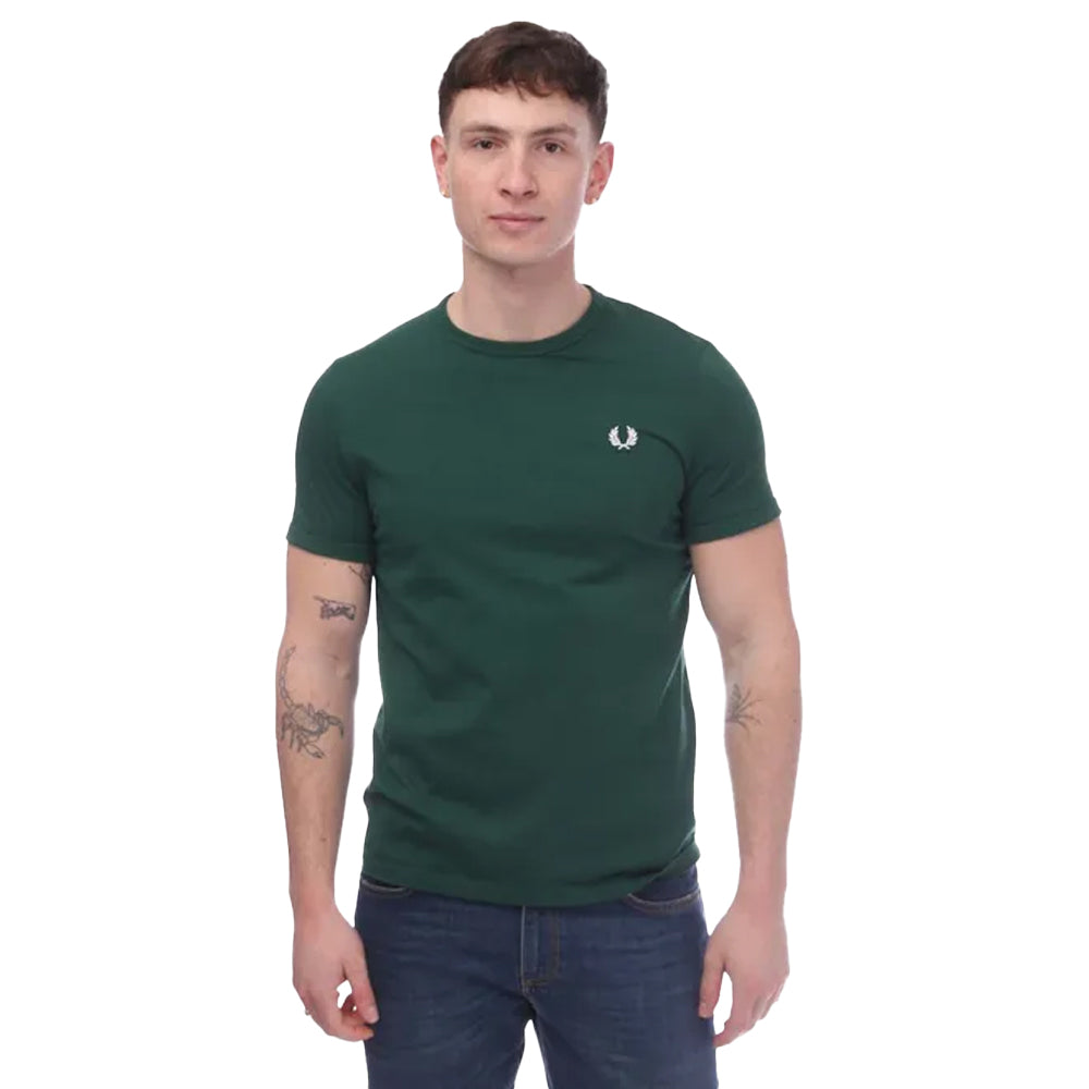 Green - Lifestyle - Fred Perry Mens Ringer T-Shirt