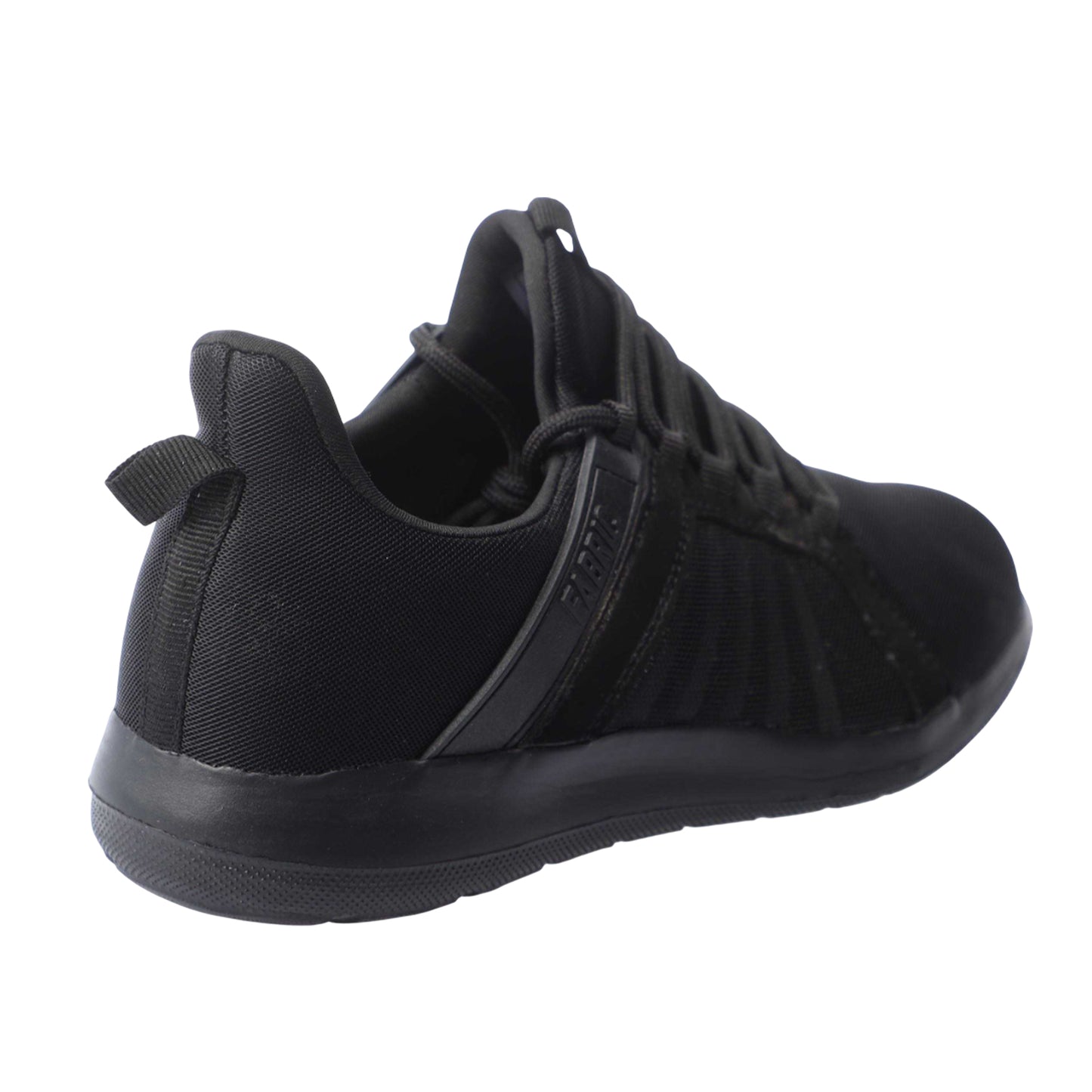 Black - Back - Fabric Womens-Ladies Relay Running Trainers