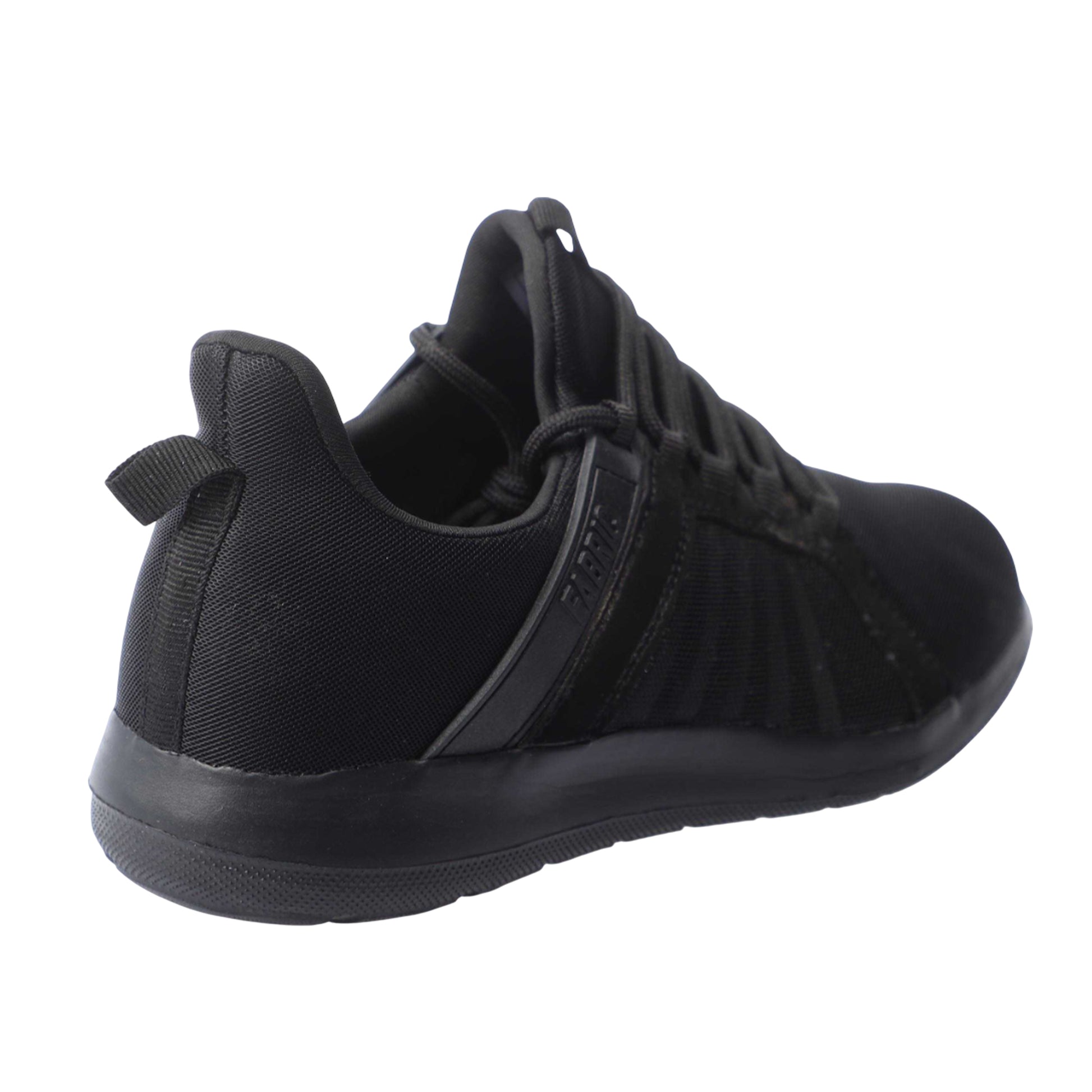 Black - Back - Fabric Womens-Ladies Relay Running Trainers