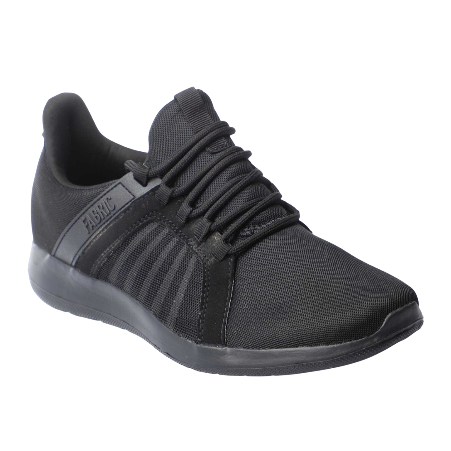 Black - Front - Fabric Womens-Ladies Relay Running Trainers