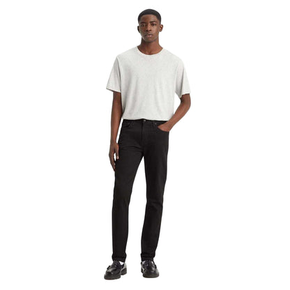 Blue - Side - Levis Mens 512 Leather Patch Tapered Leg Tapered Jeans