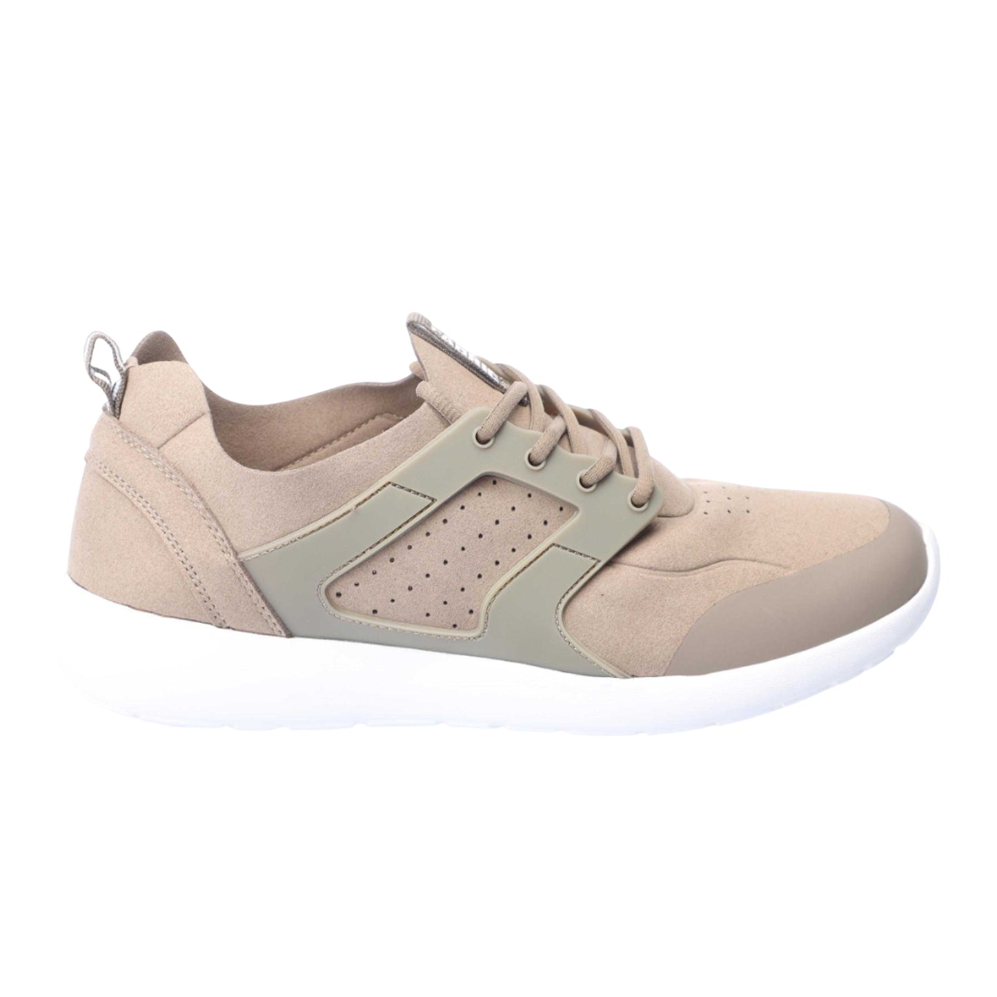 Beige - Side - Fabric Womens-Ladies Zeta Running Trainers