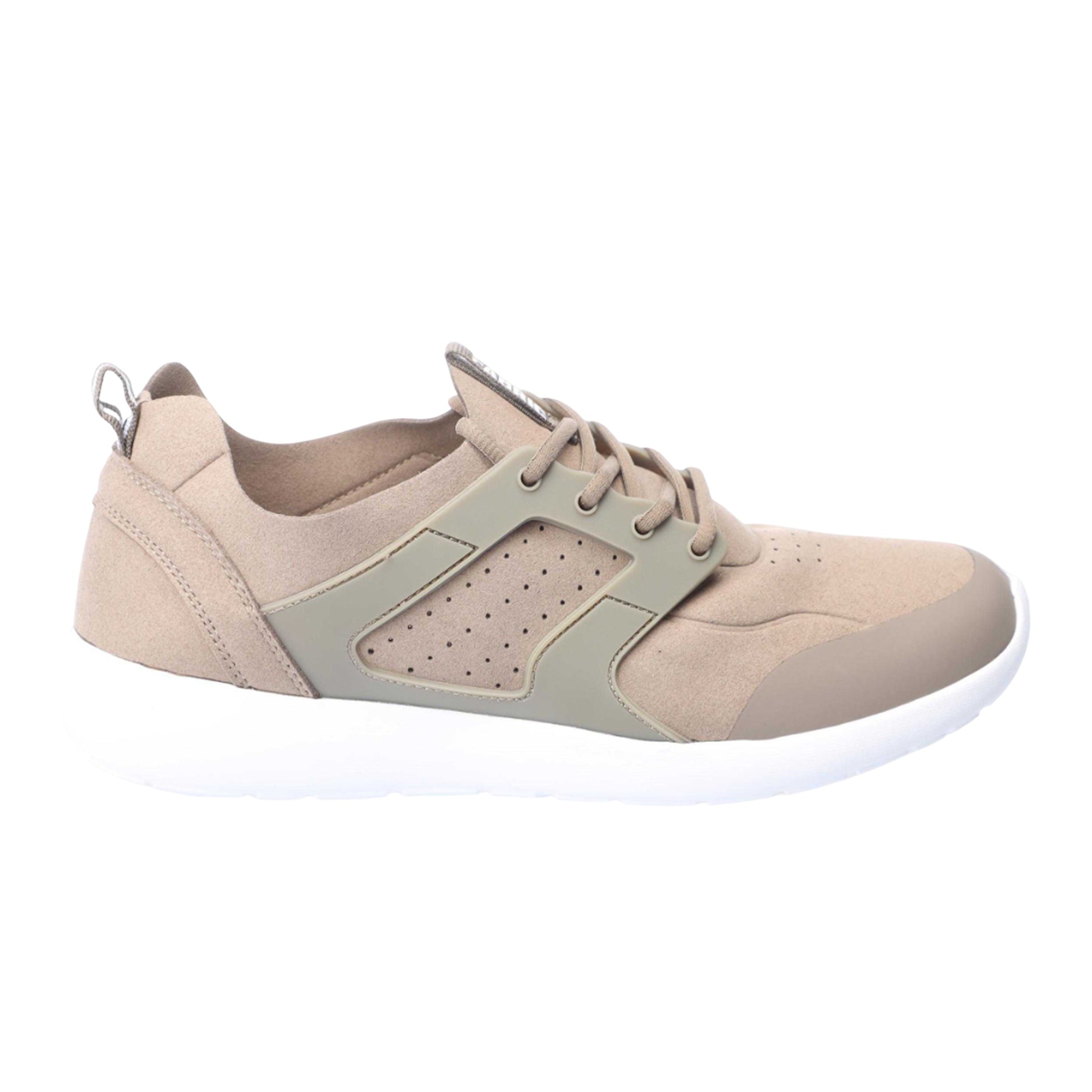 Beige - Side - Fabric Womens-Ladies Zeta Running Trainers