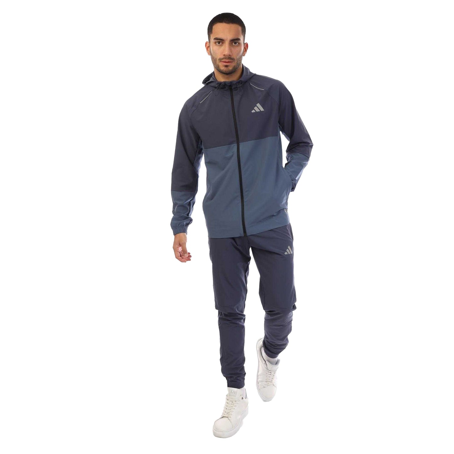 Navy - Front - Adidas Mens Woven Climacool Jacket