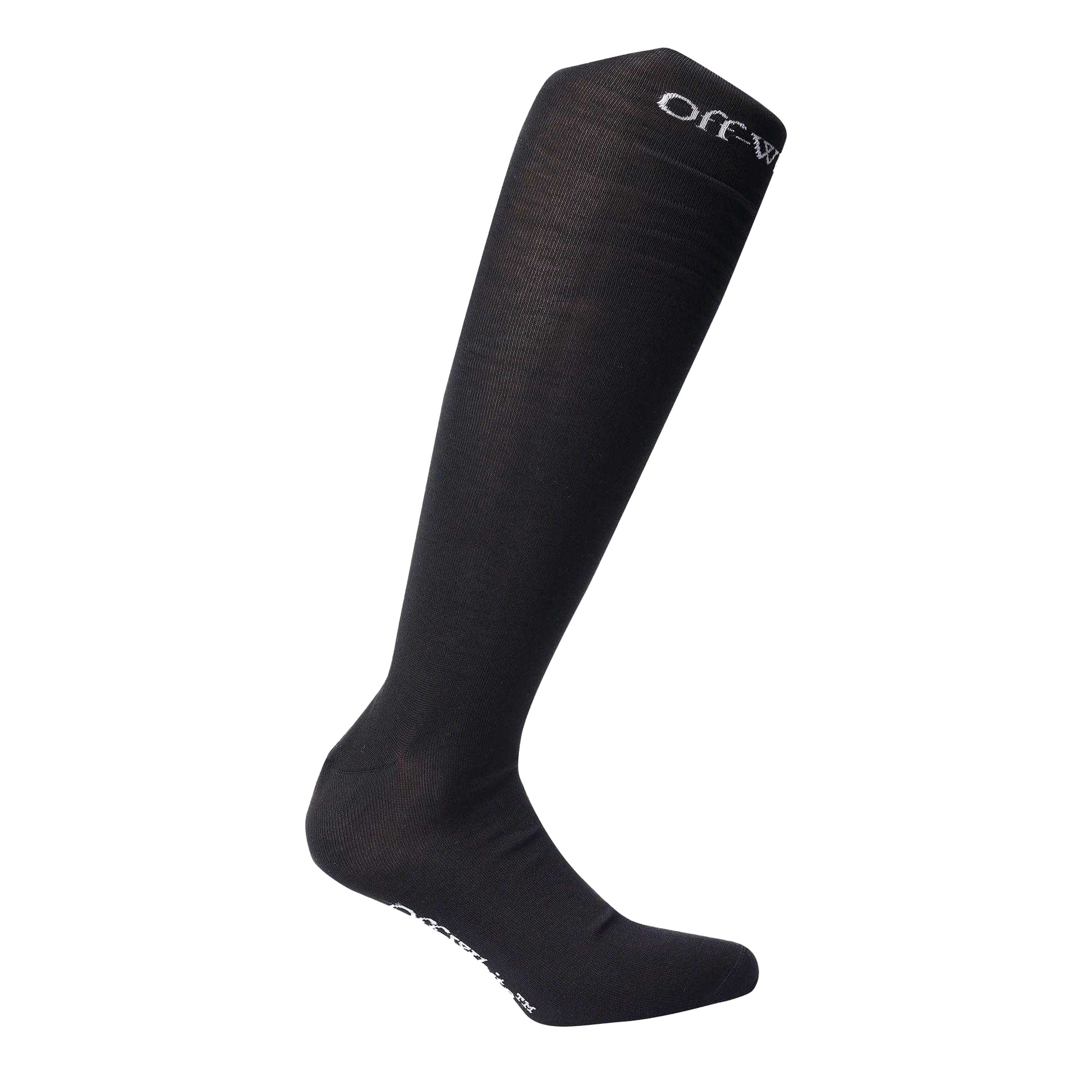 Black-White - Front - Off White Unisex Adult Bookish Long Socks