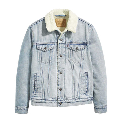 Blue - Front - Levis Mens Type III Sherpa Trucker Jacket