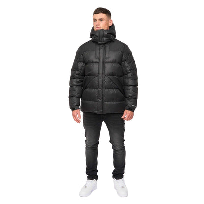 Black - Pack Shot - Crosshatch Mens Camptor Panelled Jacket