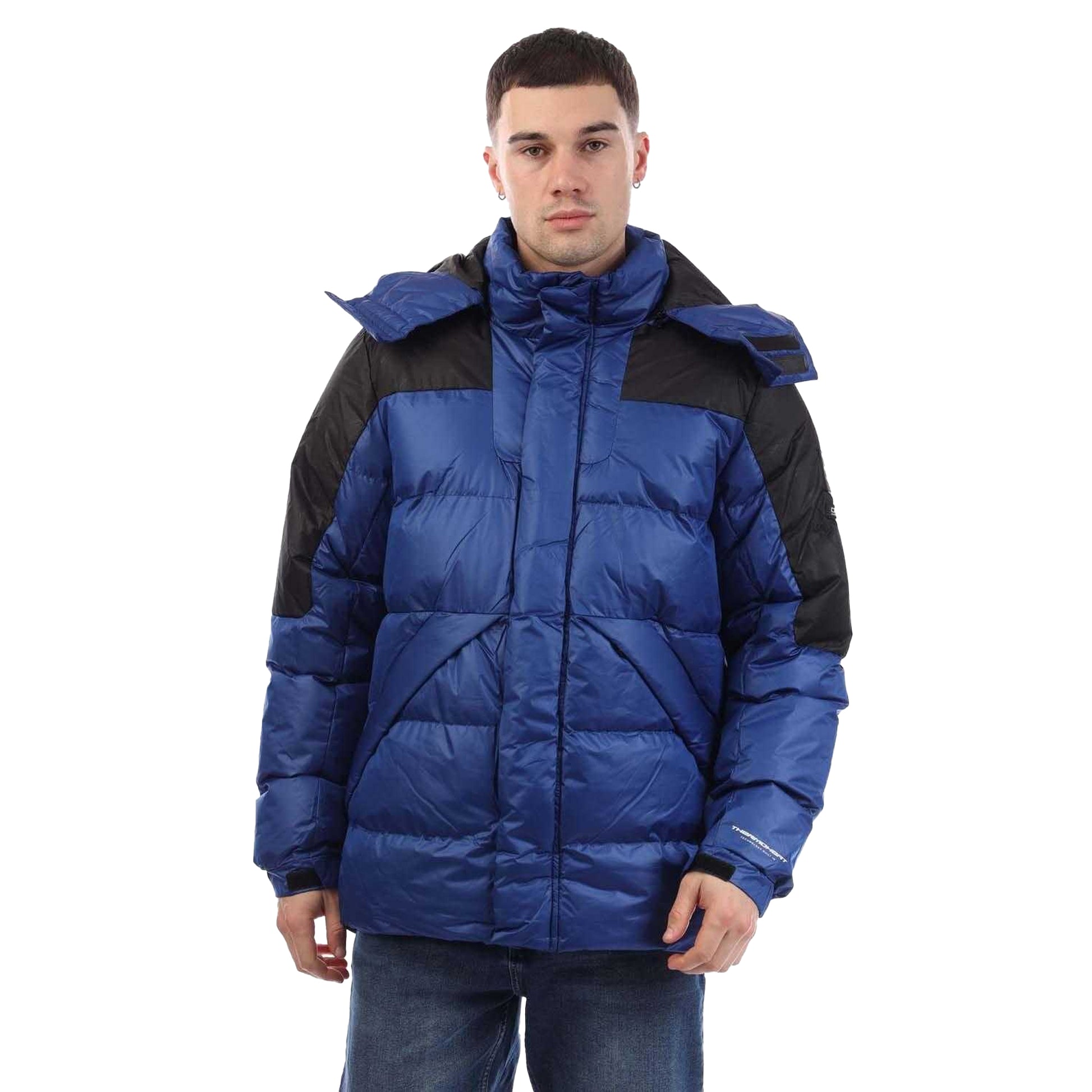 Blue - Front - Crosshatch Mens Camptor Panelled Jacket