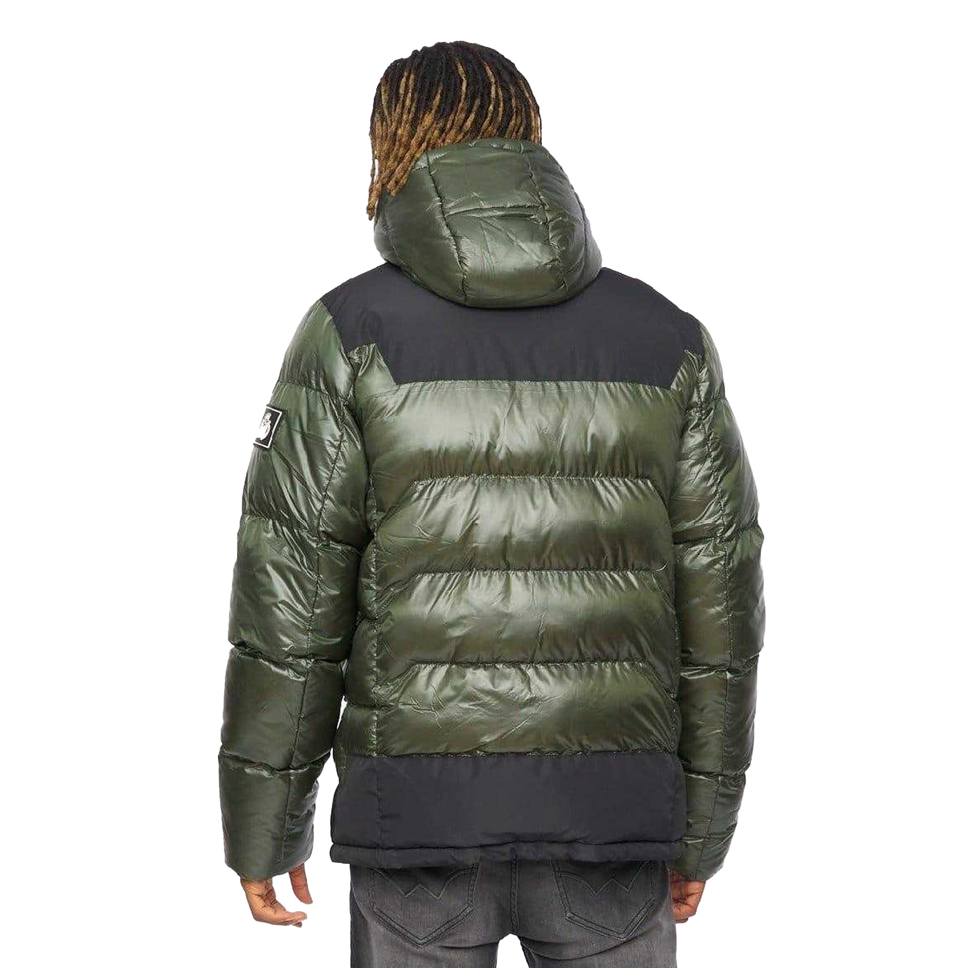 Green - Back - Kings Will Dream Mens Ascend Colour Block Puffer Jacket