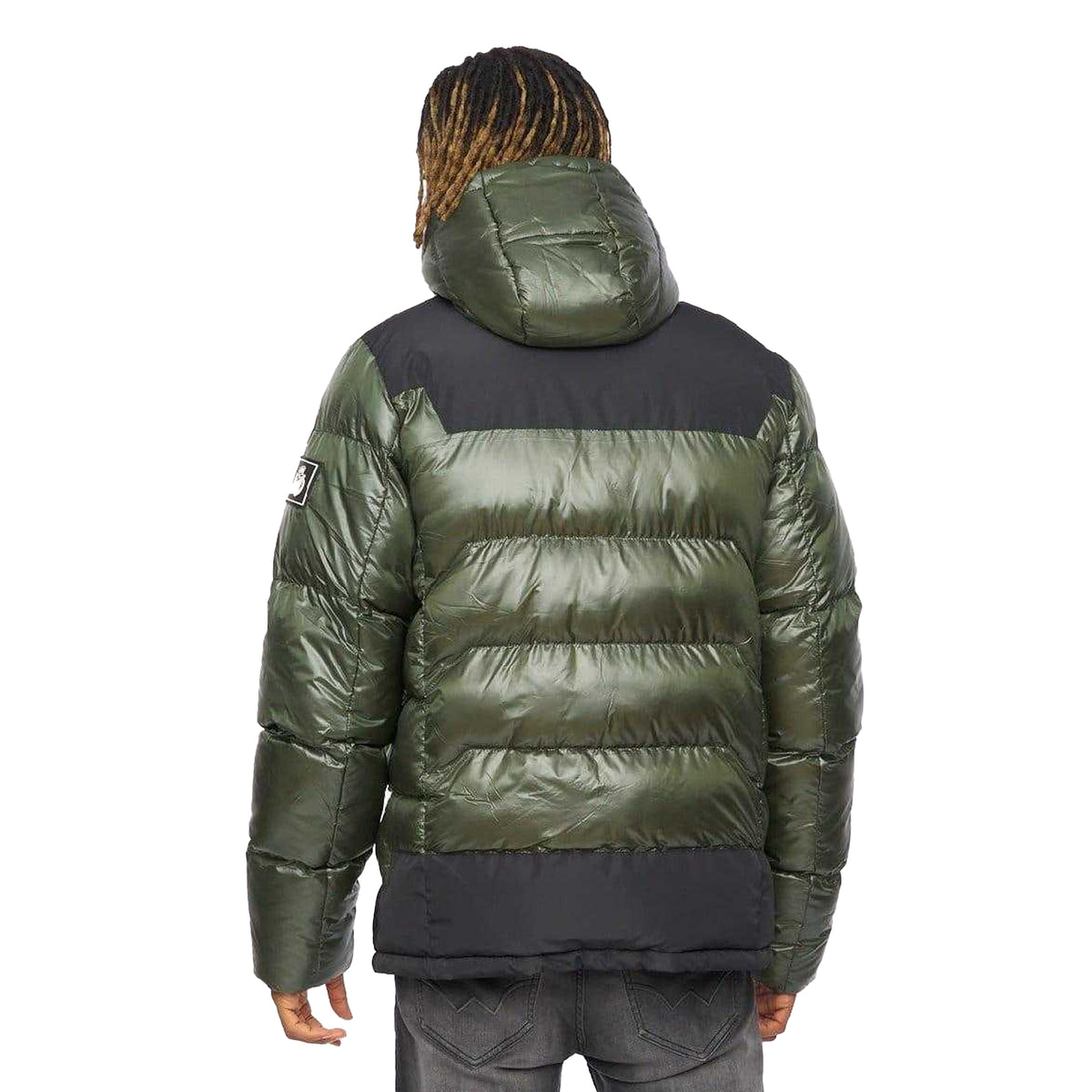 Green - Back - Kings Will Dream Mens Ascend Colour Block Puffer Jacket