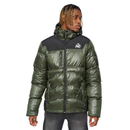 Green - Side - Kings Will Dream Mens Ascend Colour Block Puffer Jacket