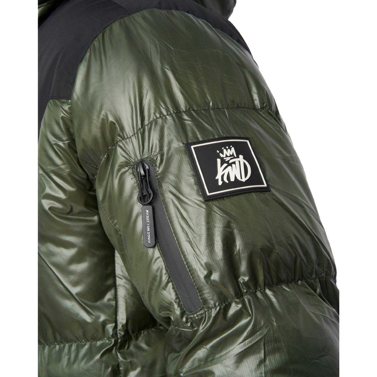 Green - Lifestyle - Kings Will Dream Mens Ascend Colour Block Puffer Jacket