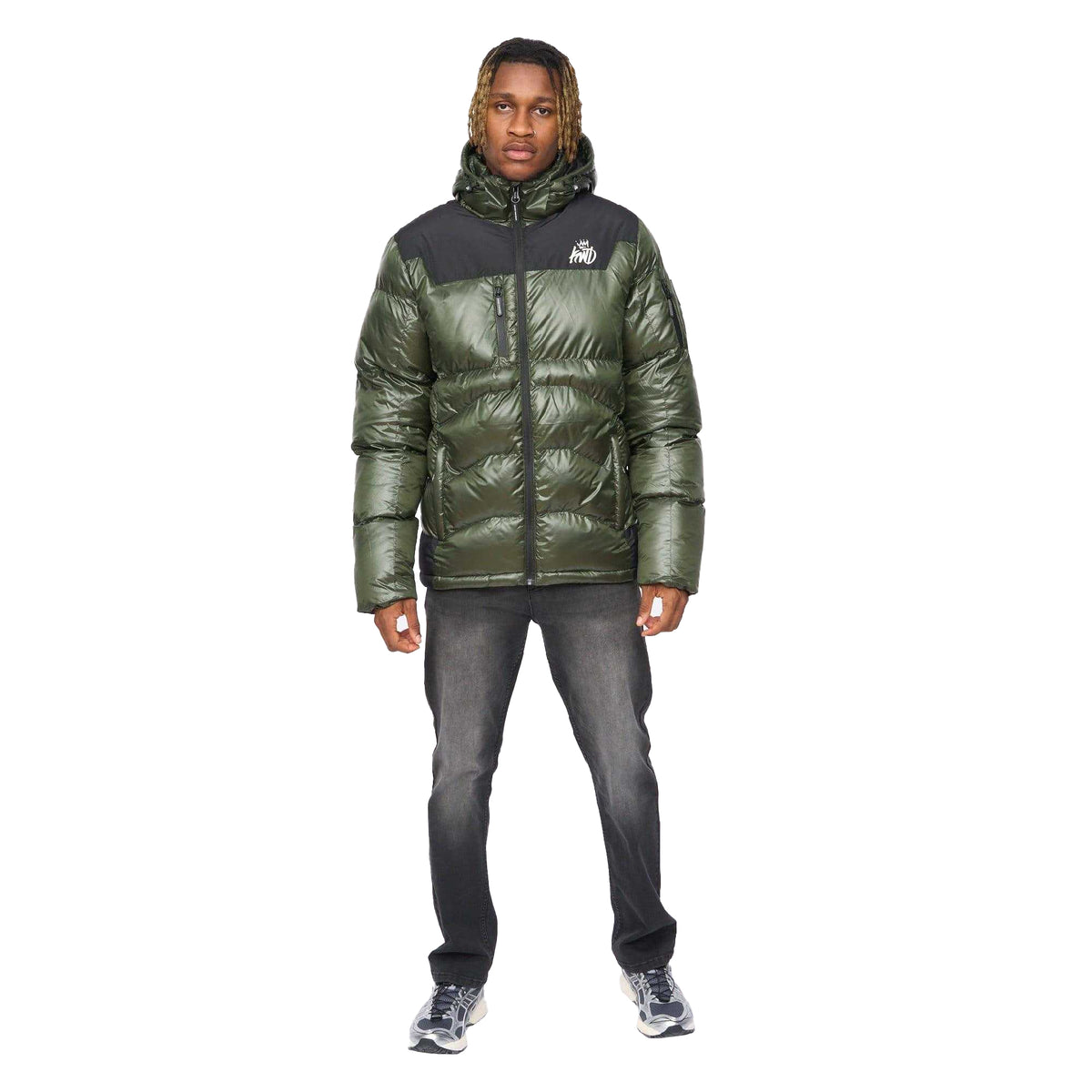 Green - Pack Shot - Kings Will Dream Mens Ascend Colour Block Puffer Jacket