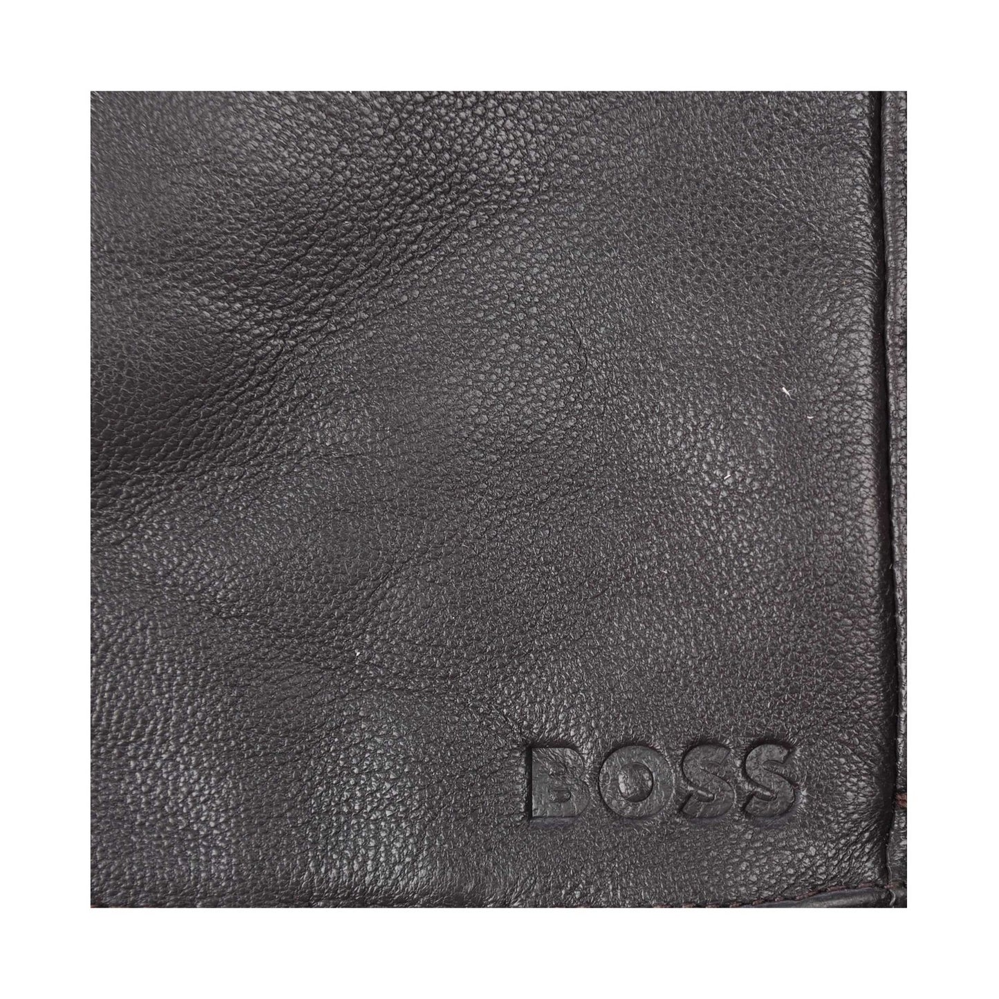 Brown - Pack Shot - Boss Mens Gioli Leather Gloves