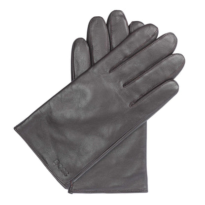 Brown - Front - Boss Mens Gioli Leather Gloves