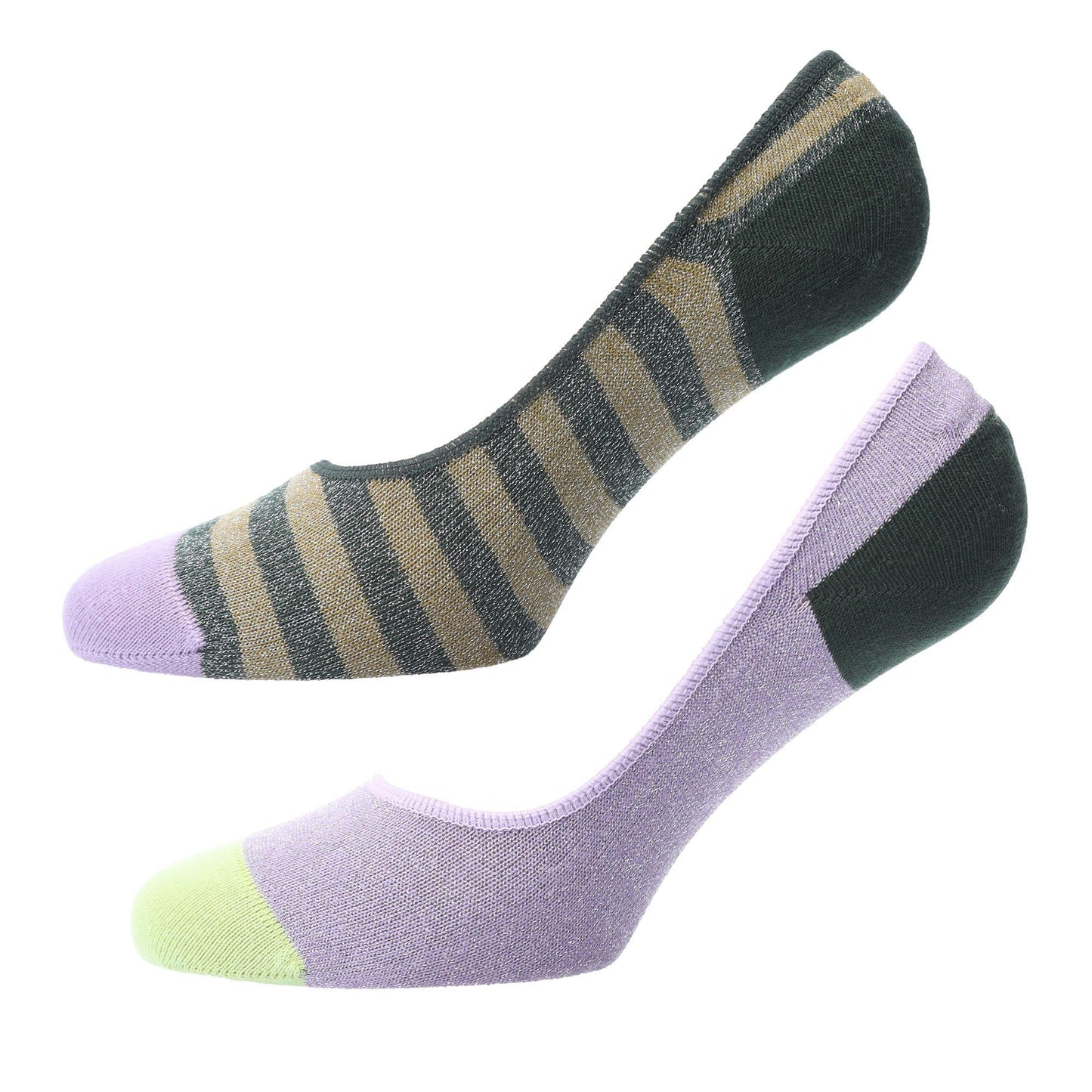 Purple - Back - Happy Socks Womens-Ladies Claudia Ankle Socks (Pack of 2)