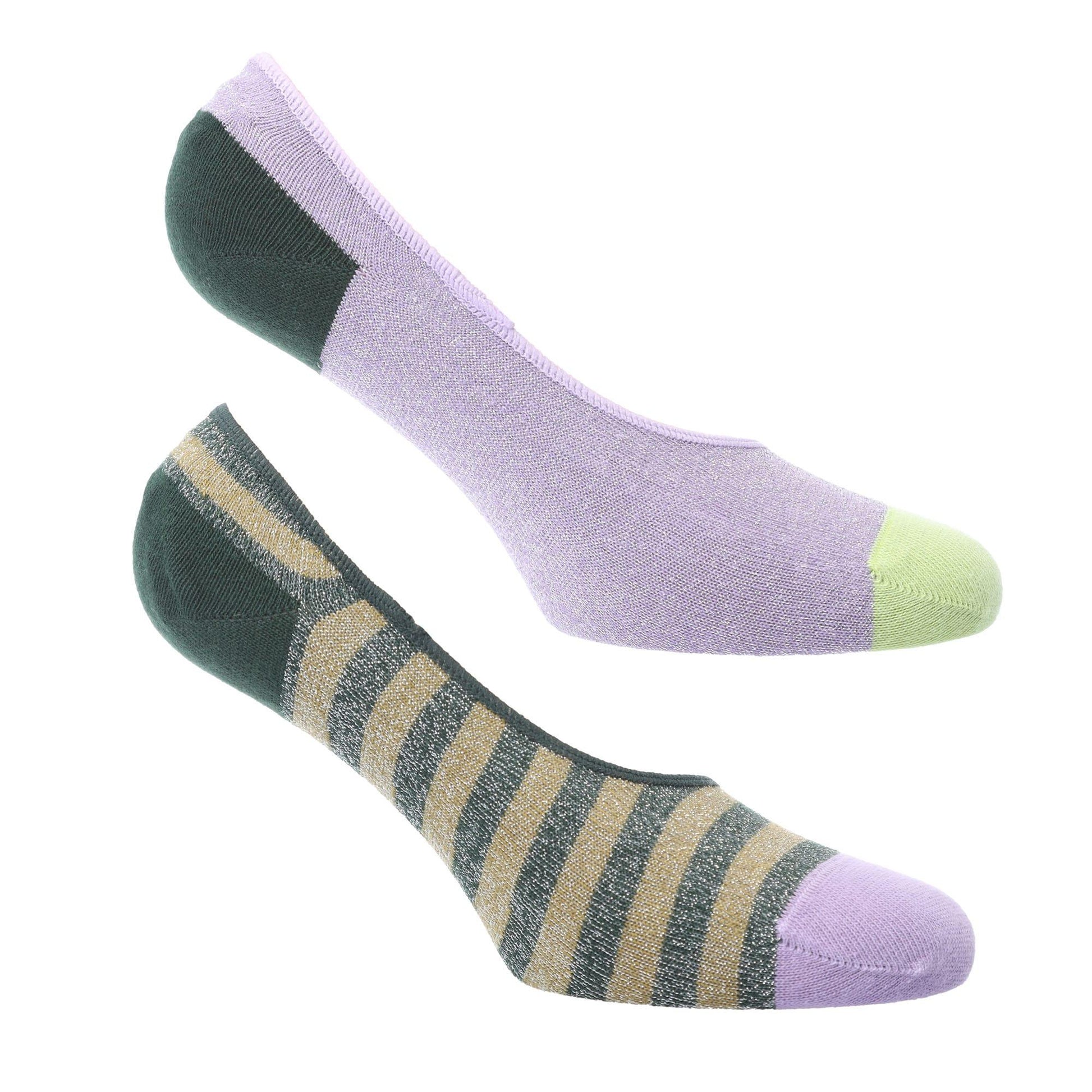 Purple - Front - Happy Socks Womens-Ladies Claudia Ankle Socks (Pack of 2)