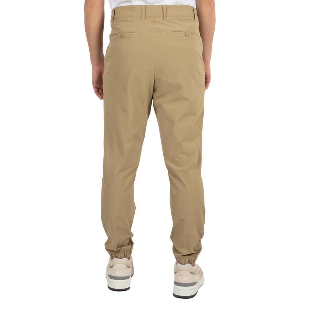 Beige - Back - Lacoste Mens Recycled Polyester Golf Trousers