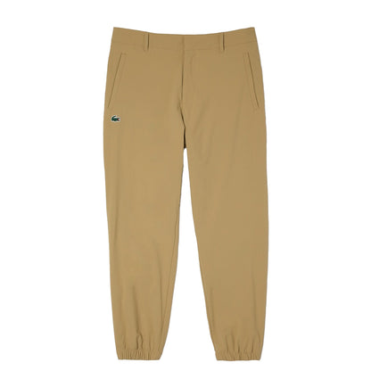 Beige - Front - Lacoste Mens Recycled Polyester Golf Trousers