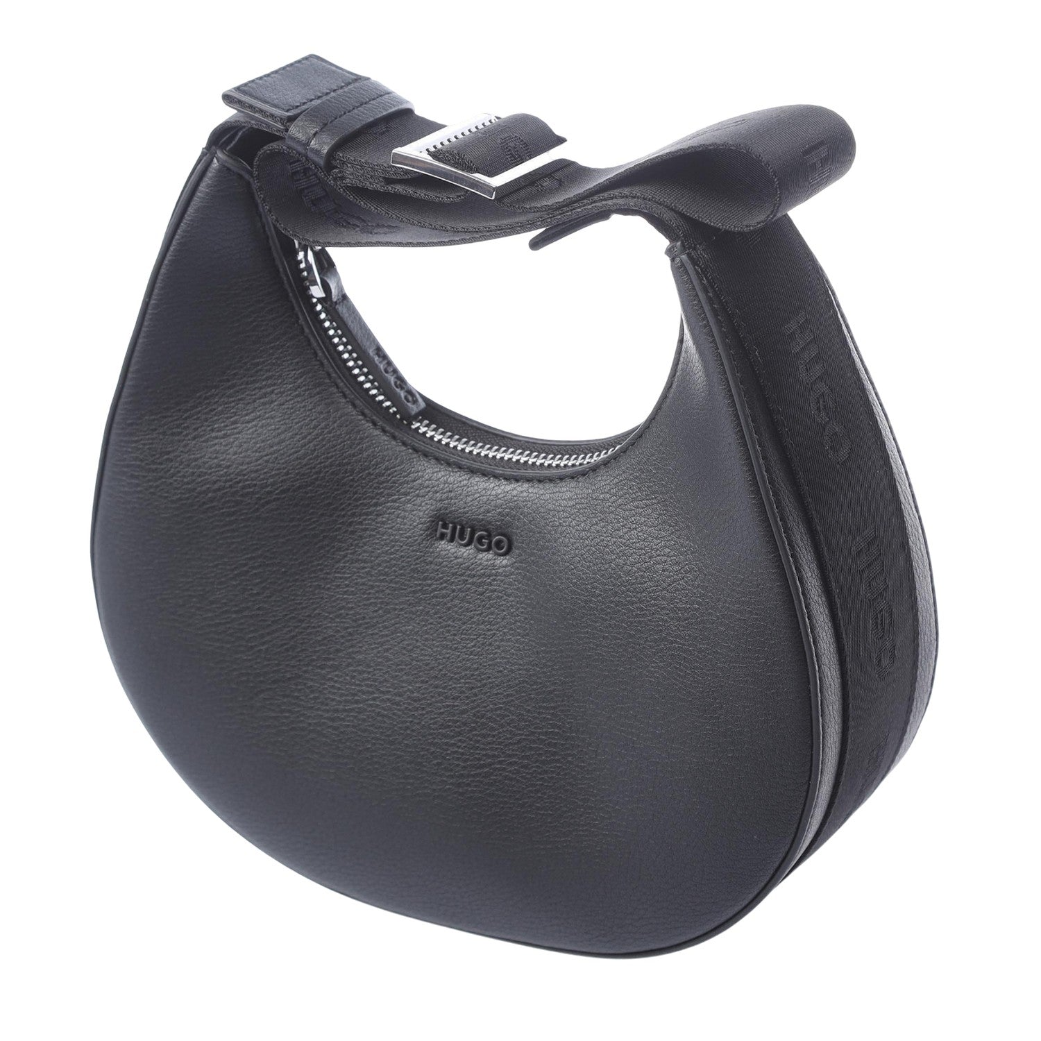 Black - Side - Hugo Womens-Ladies Bel 2.0 Hobo Bag