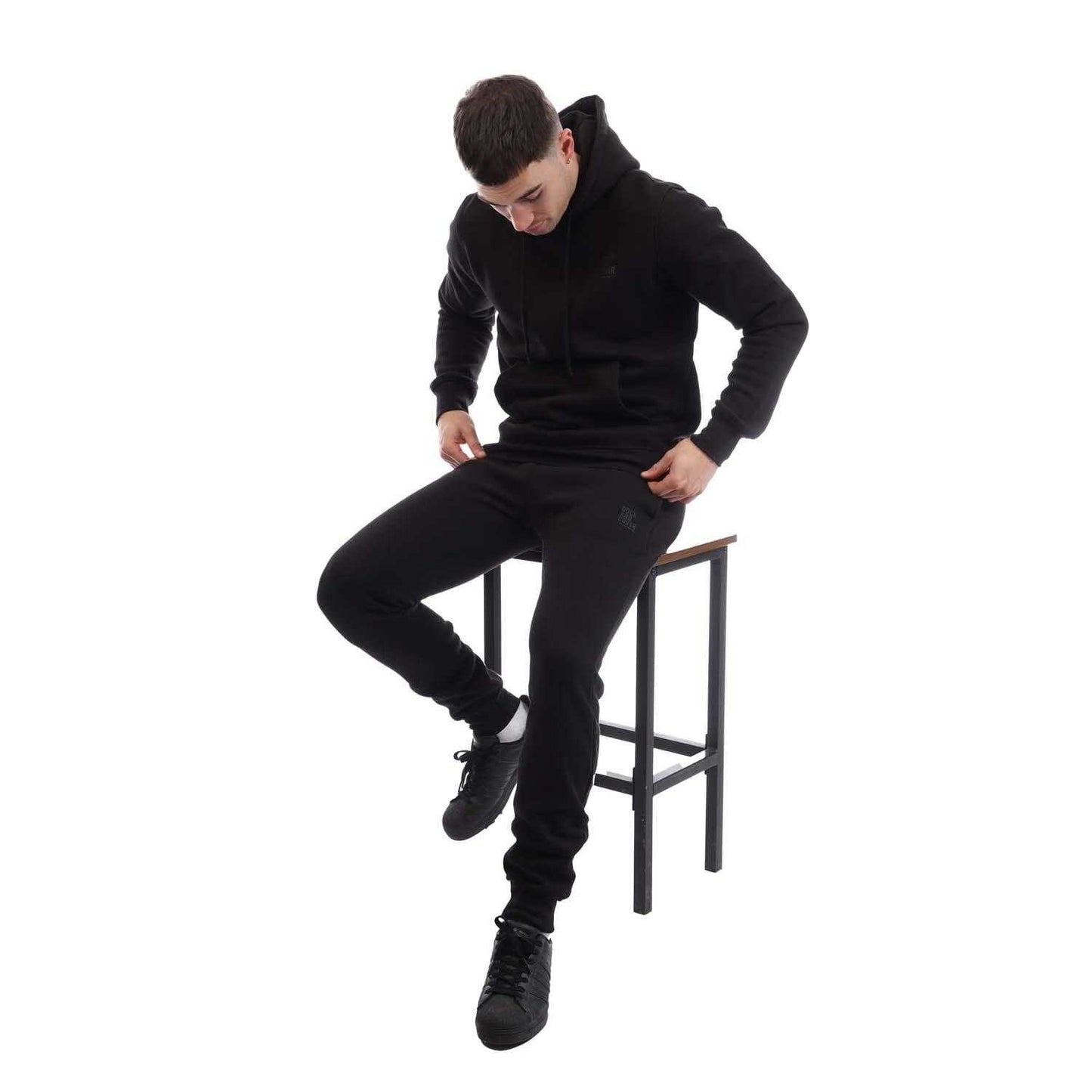 Black - Pack Shot - Duck and Cover Mens Merchell Tracksuit
