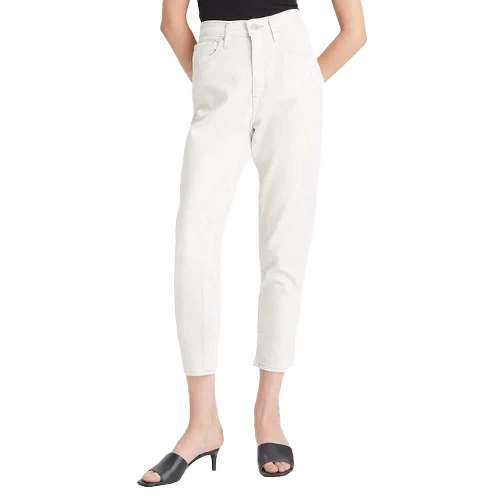 White - Side - Levis Womens-Ladies High Waist Mom Jeans