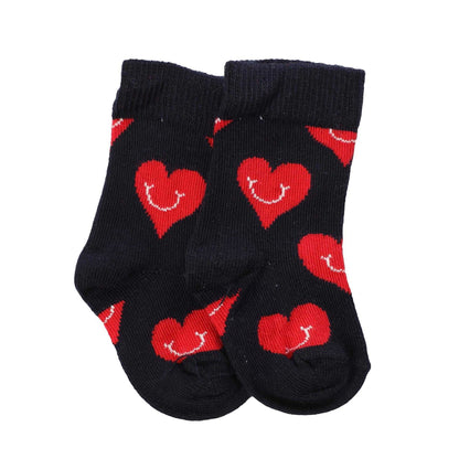 Navy - Back - Happy Socks Baby Smiling Hearts Socks (Pack of 2)
