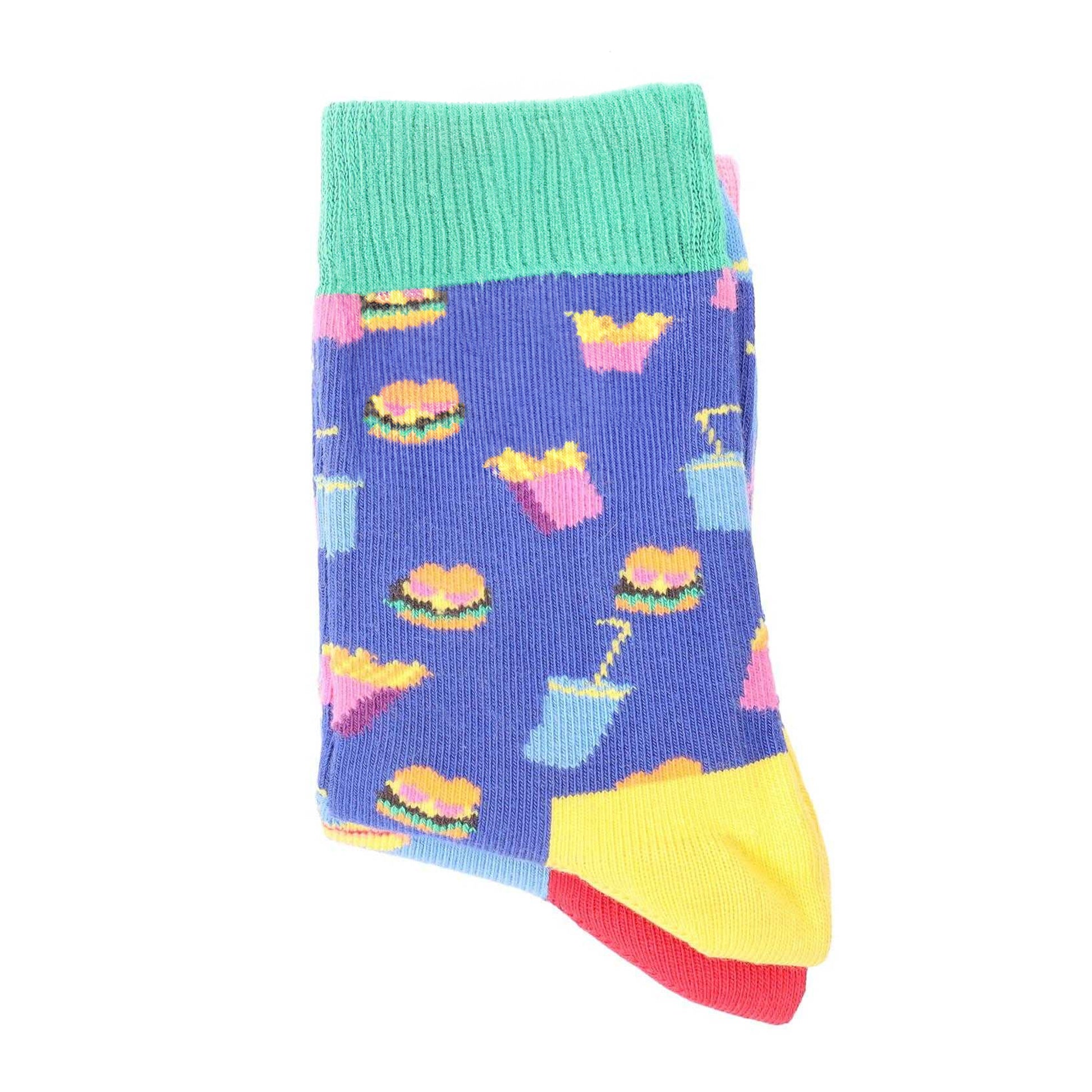 Turquoise - Back - Happy Socks Baby Hamburger Logo Socks (Pack of 2)