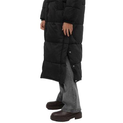 Black - Side - Vero Moda Womens-Ladies Klea Long Length Padded Jacket
