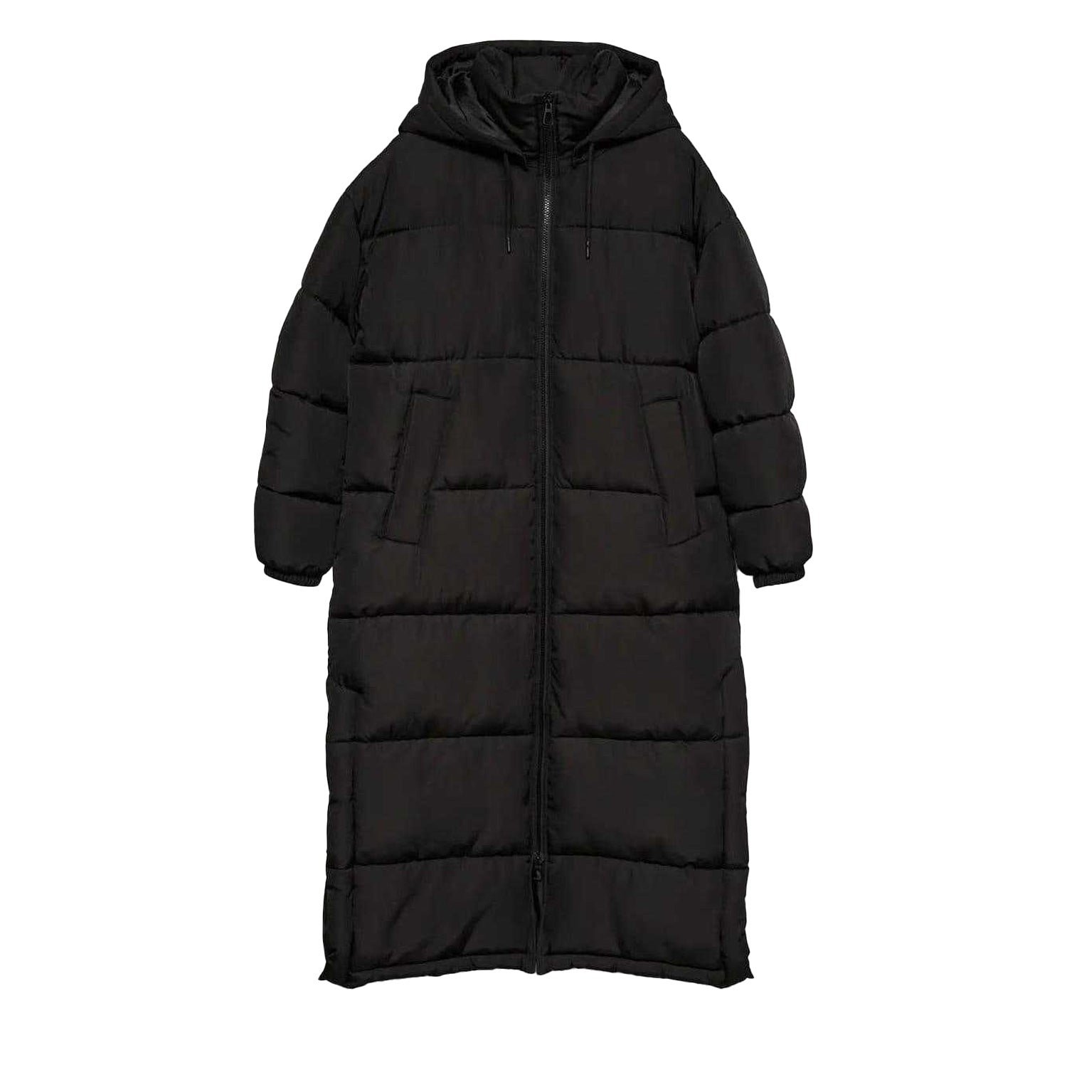 Black - Front - Vero Moda Womens-Ladies Klea Long Length Padded Jacket
