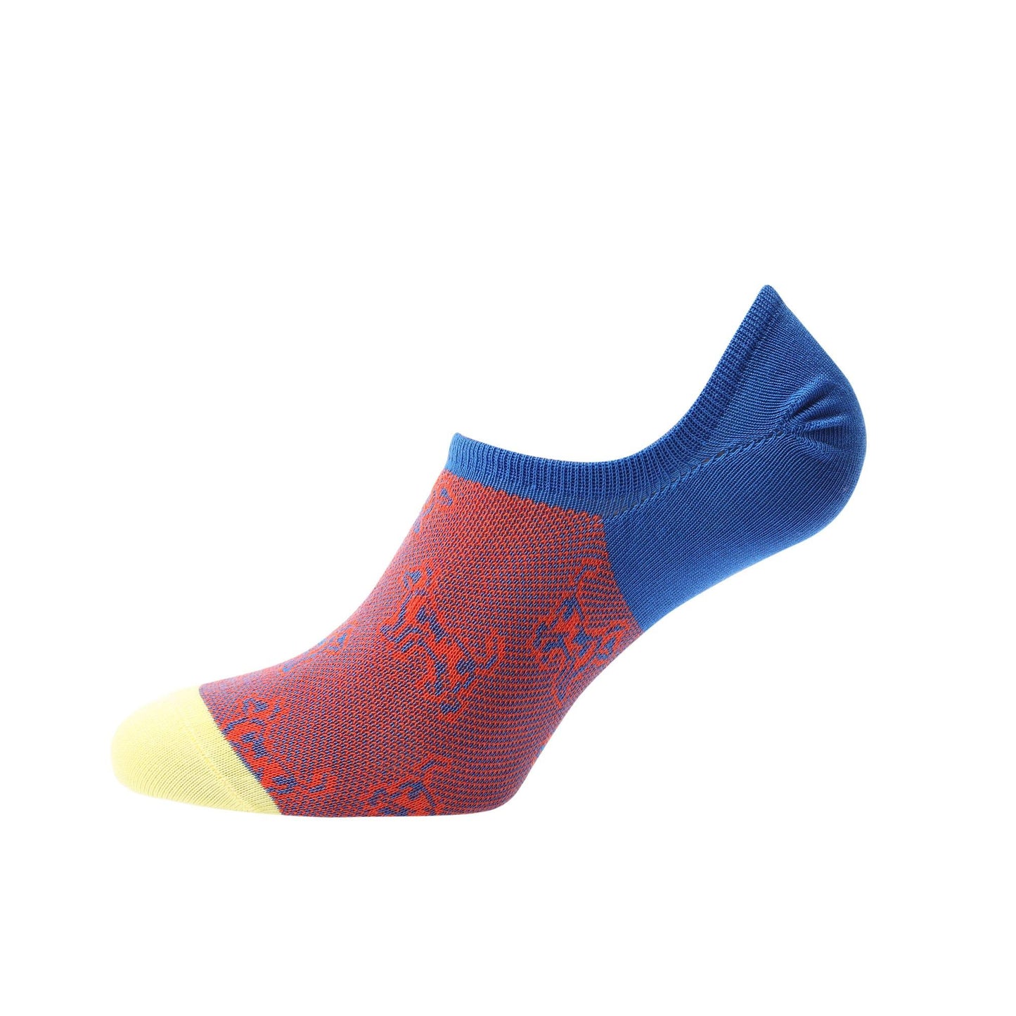 Red - Back - Happy Socks Unisex Adult Dressed Laika No Show Socks