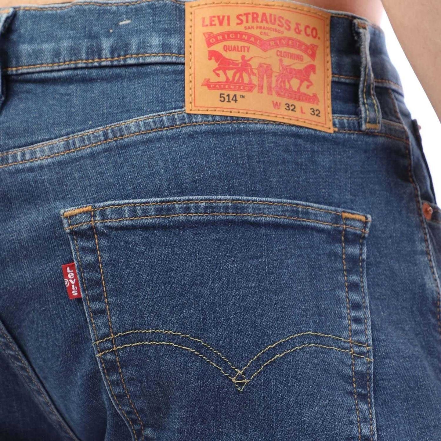 Dark Blue - Front - Levis Mens 514 Slim Jeans