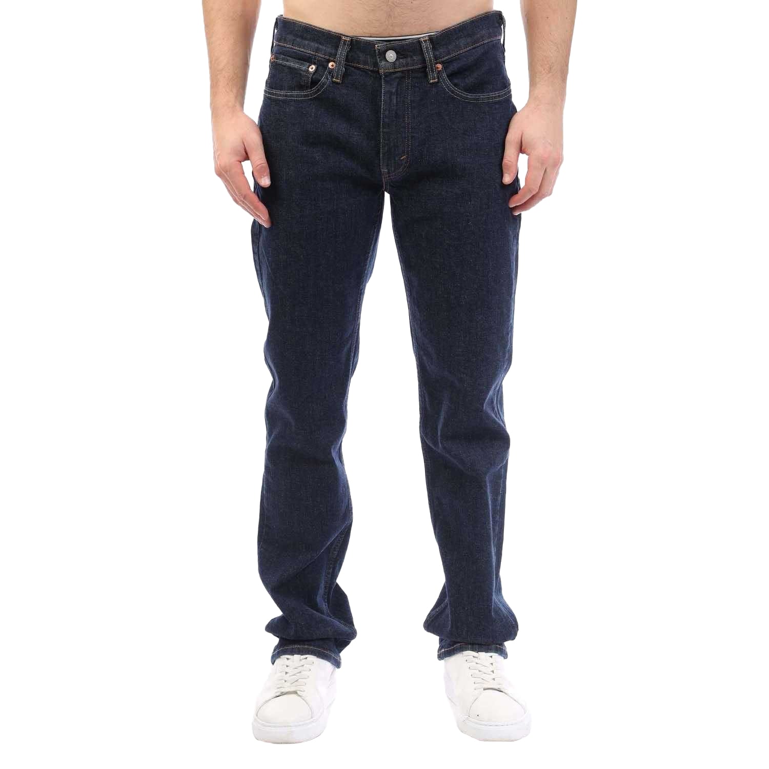 Dark Blue - Back - Levis Mens 514 Slim Jeans