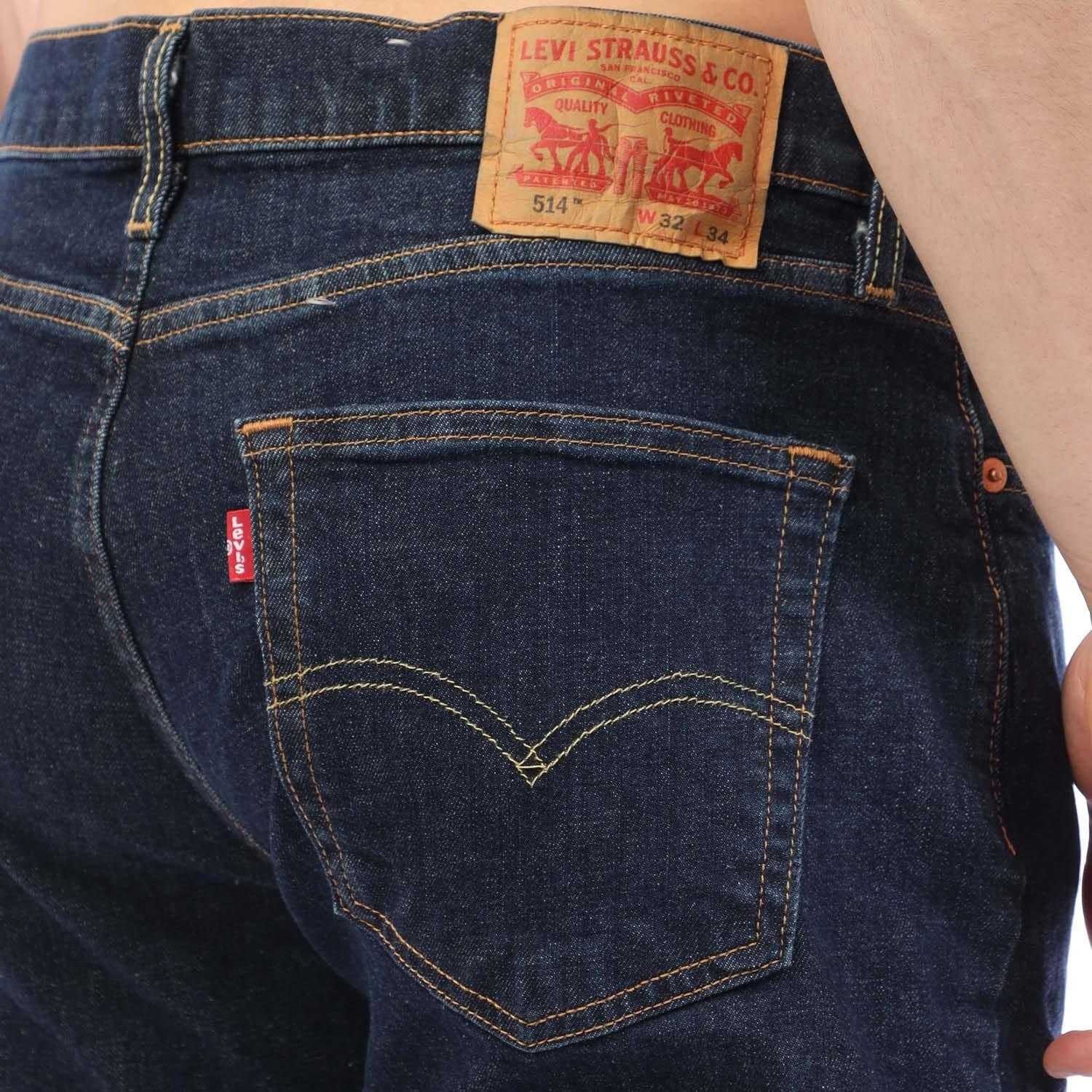 Dark Blue - Lifestyle - Levis Mens 514 Slim Jeans