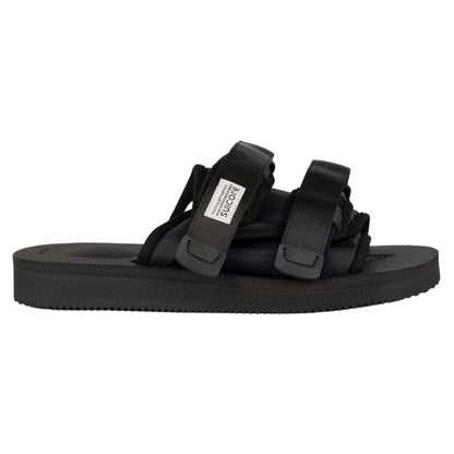 Black - Front - Suicoke Womens-Ladies Moto Cab Nylon Sandals