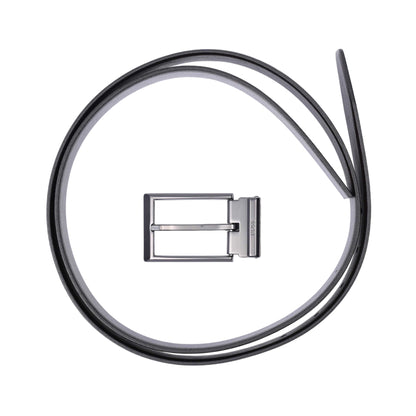 Black - Back - Boss Mens Georg Leather Belt