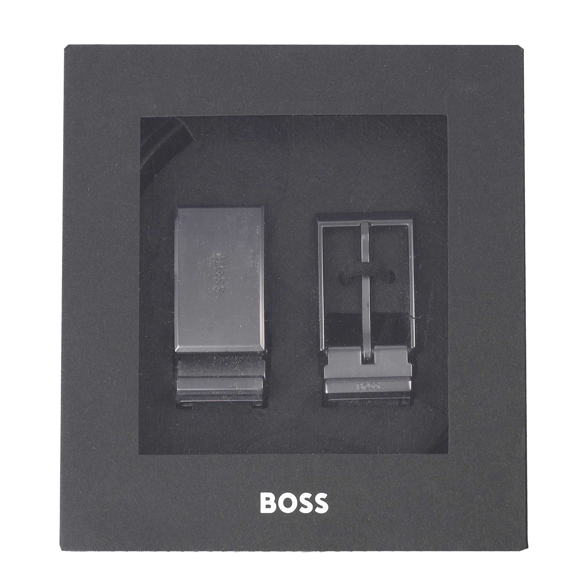 Black - Pack Shot - Boss Mens Georg Leather Belt