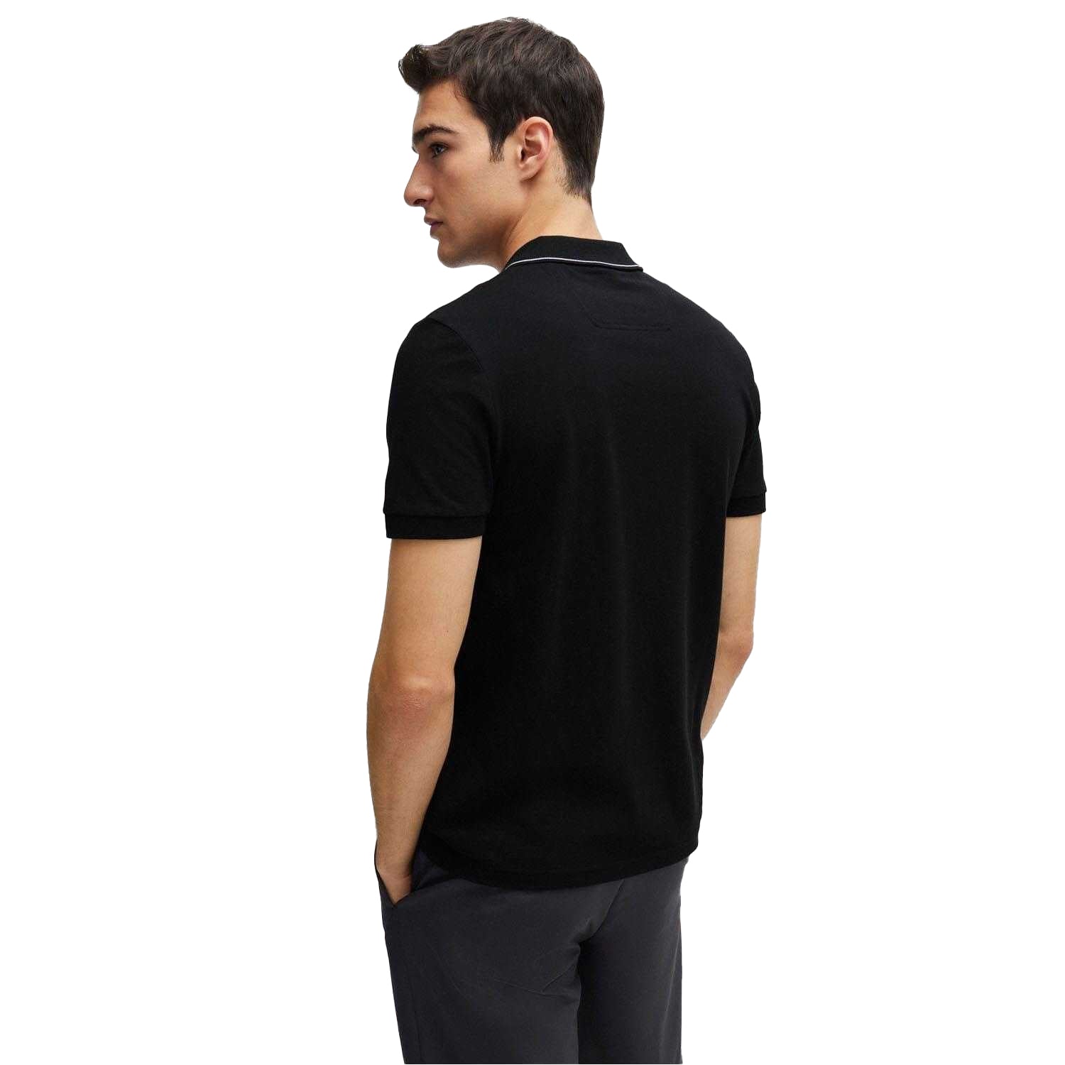 Black - Back - Boss Mens Paule 4 Polo Shirt