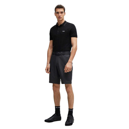 Black - Pack Shot - Boss Mens Paule 4 Polo Shirt