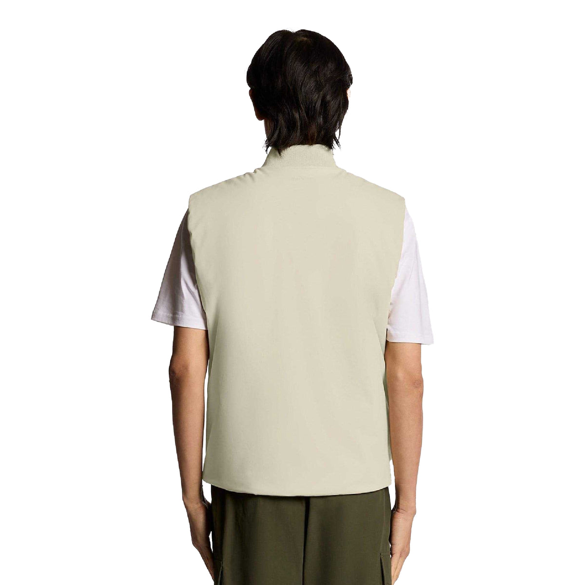 Brown - Back - Lyle & Scott Mens Quilted Shell Gilet