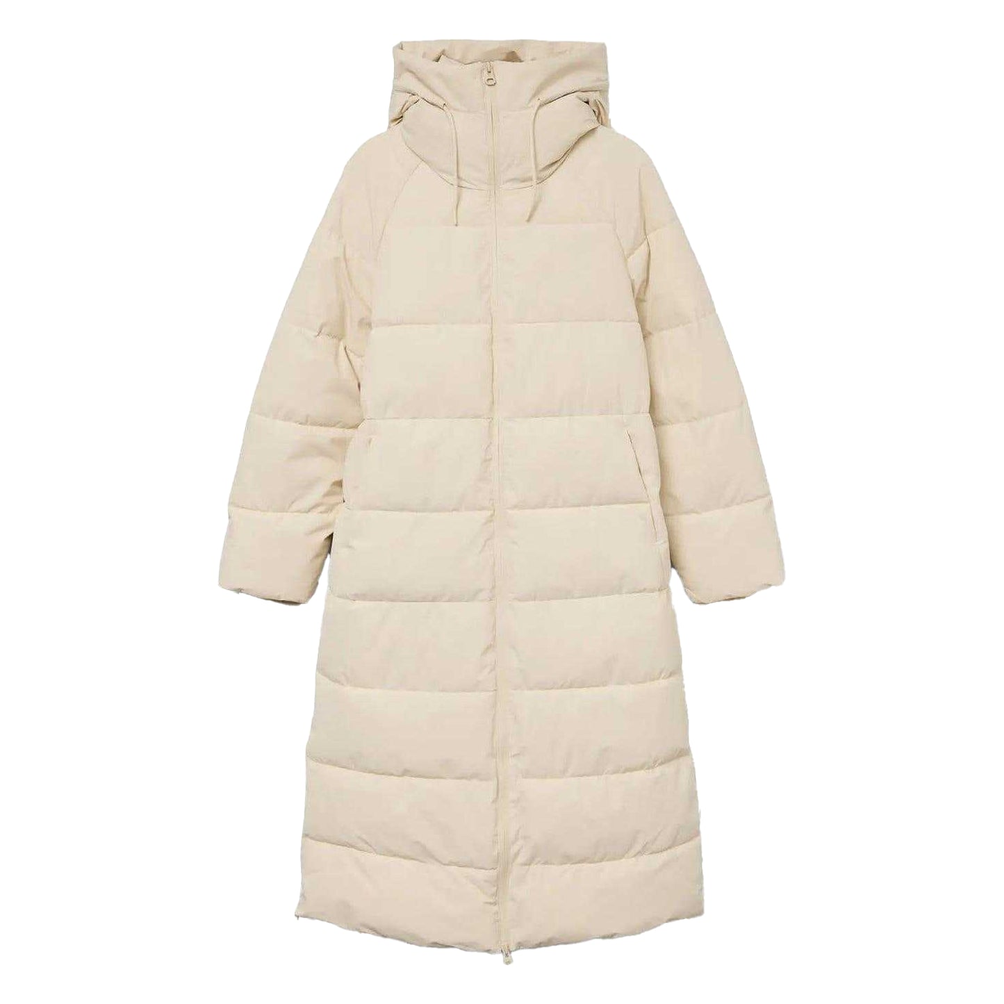Oatmeal - Front - Vero Moda Womens-Ladies Elanor Laurie Long Length Padded Jacket