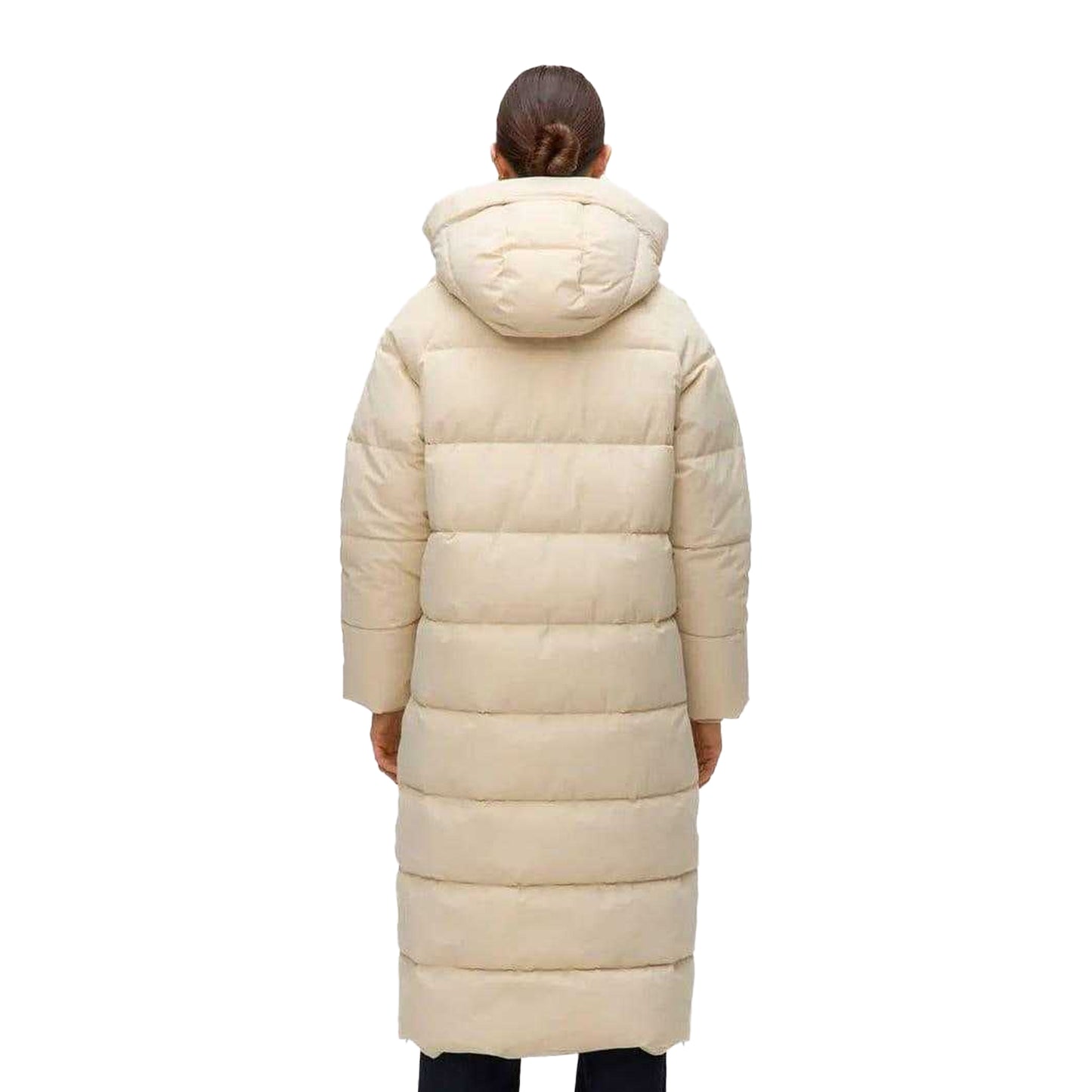 Oatmeal - Back - Vero Moda Womens-Ladies Elanor Laurie Long Length Padded Jacket