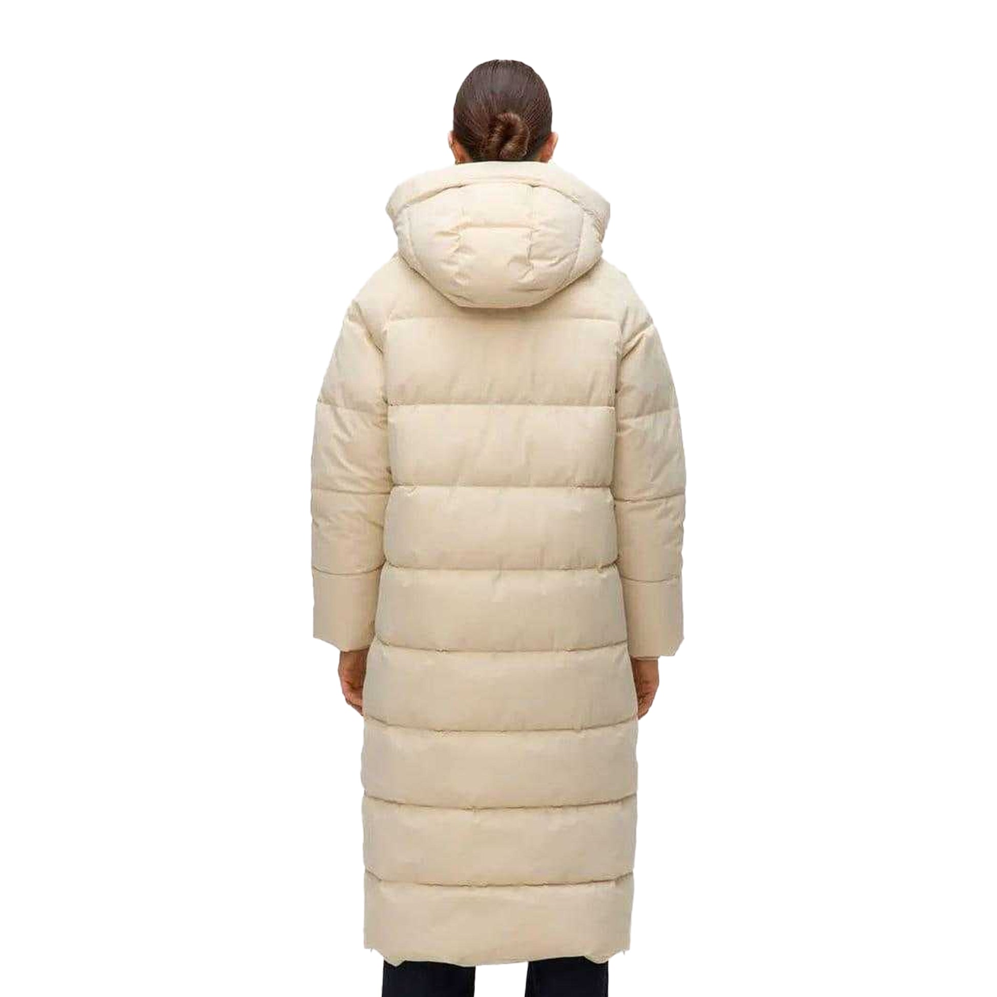 Oatmeal - Back - Vero Moda Womens-Ladies Elanor Laurie Long Length Padded Jacket