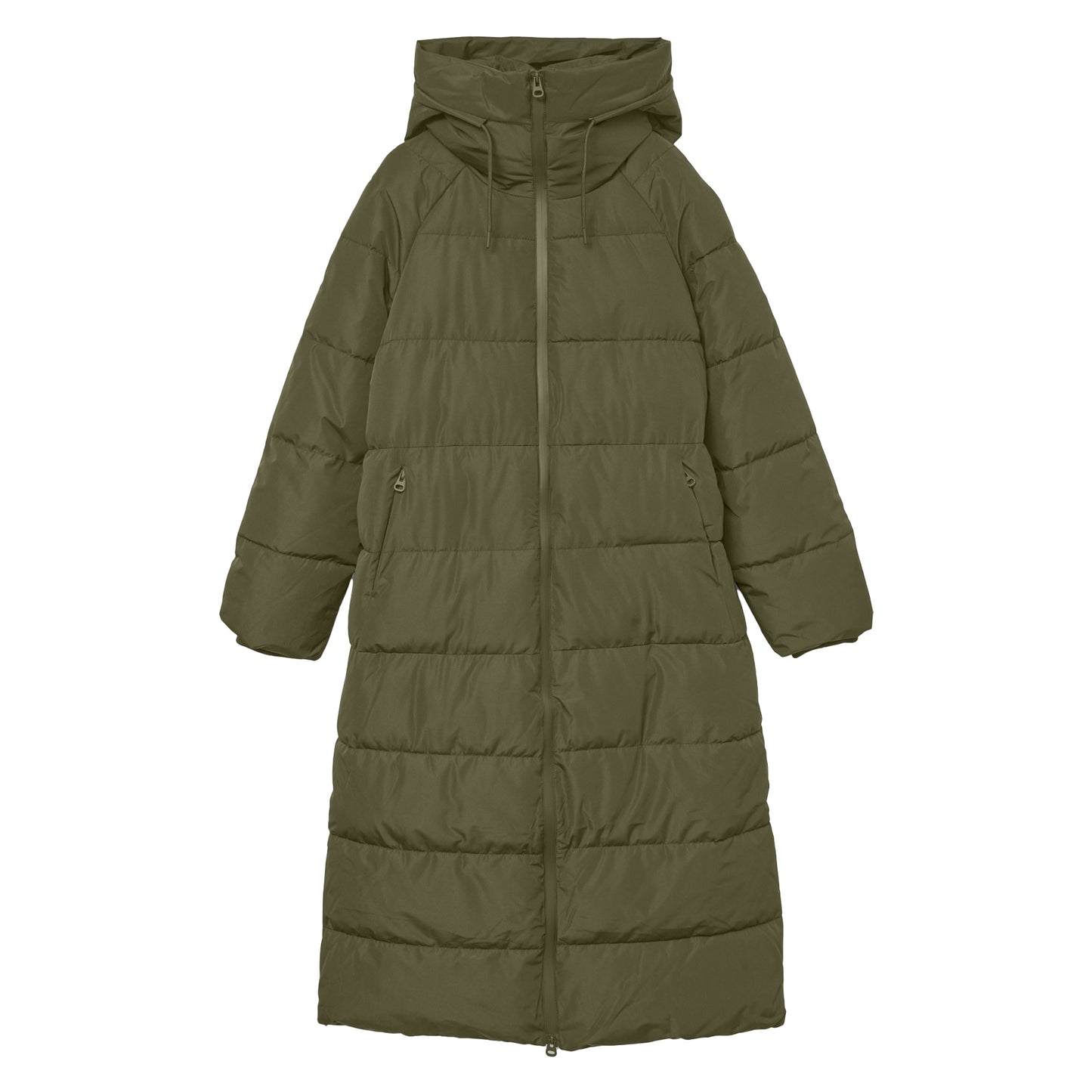 Green - Front - Vero Moda Womens-Ladies Elanor Laurie Long Length Padded Jacket