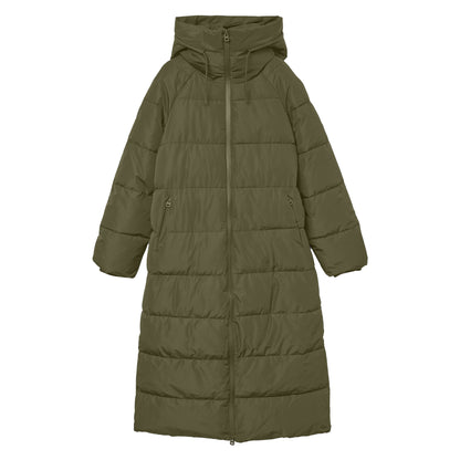 Green - Front - Vero Moda Womens-Ladies Elanor Laurie Long Length Padded Jacket