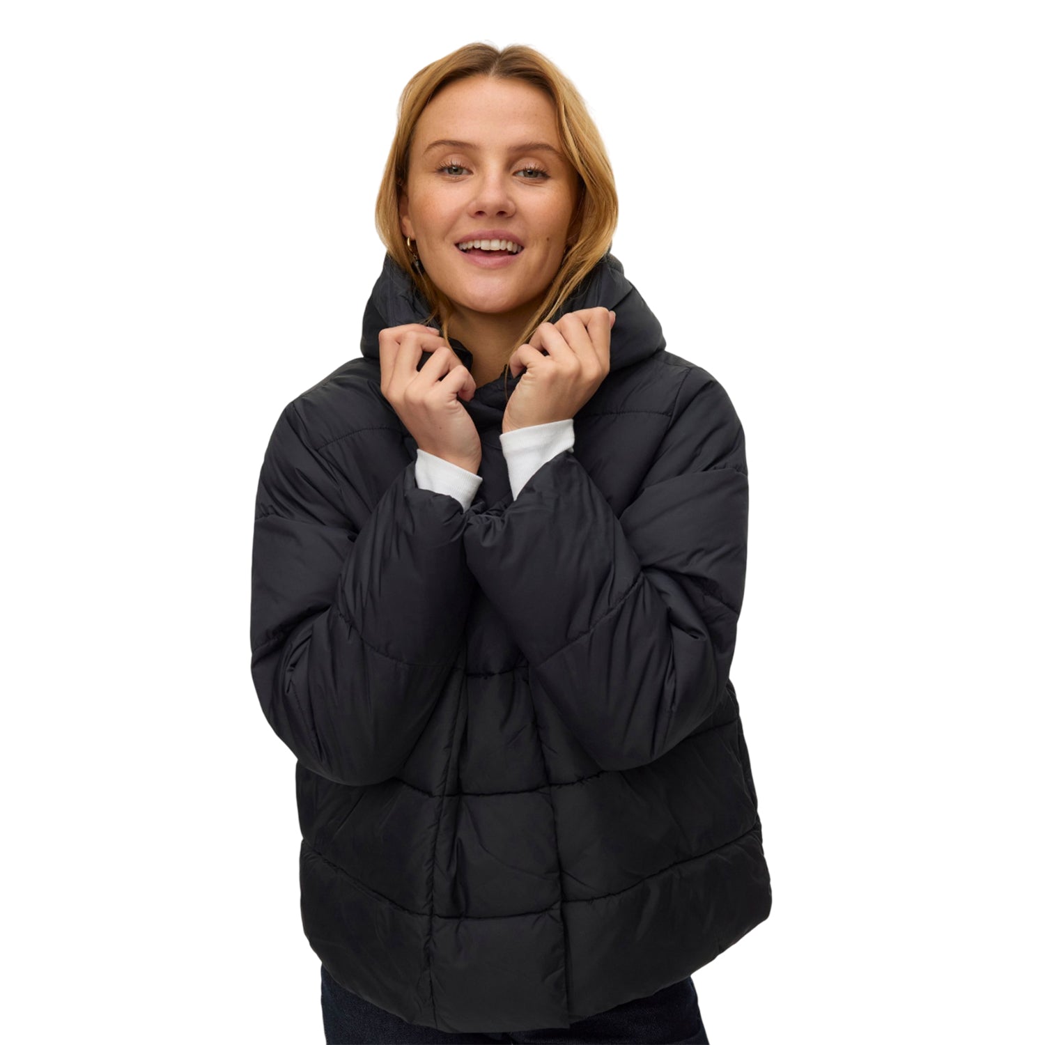 Black - Side - Vero Moda Womens-Ladies Belinda Padded Jacket